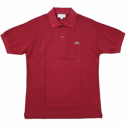 [LACOSTE MENS] ポロシャツ L1212 半袖 無地：476=BURGUNDYイメージ