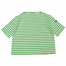 [SAINT JAMES] 20JC TEE LOOSE R五分袖ドロップショルダー｜NEIGE白×GRANNYグラニーグリーンイメージ
