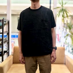 [RE clothing] フレンチリネン Tシャツ：BLACKイメージ