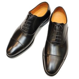 [CHEANEY] ジェフェリー ストレートチップ（キャップトゥ） レザーソール：BLACK