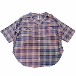 [Kelen] PORT CHECKオープンカラーシャツ | LKL23SBL2004 /BLUEイメージ