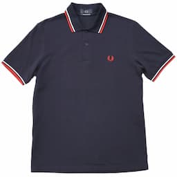 [FRED PERRY] ツインティップ フレッドペリーシャツ（ポロ）M12：471=NV/WH/REDイメージ