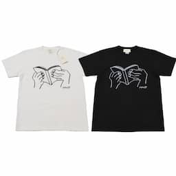 [HARVESTY] PRINTED T-SH 本｜A52207 /11オフホワイト/19ブラックイメージ