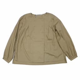[Kelen] Orishi コットンブロードクロスダブルボタンブラウス | LKL20FBL8 /BEIGE /Sイメージ
