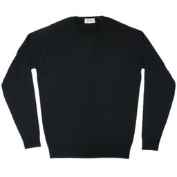 [JOHN SMEDLEY] ルンディ（クルーネックプルオーバー）30G：CHARCOAL