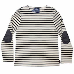 [SAINT JAMES × LAVENHAM] ロングTEE エルボーパッチ：ECRU(キナリ)×MARINE(紺)＆SUFFORK NAVY(ネイビー)イメージ