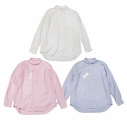 [HARVESTY] ROUND COLLAR SHIRTS(ラウンドカラーシャツ)｜A32008 /11OFF WHITE /21PINK /65BLUEイメージ