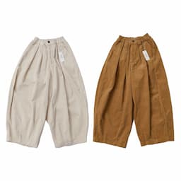 [HARVESTY] CORDUROY CIRCUS PANTSコーデュロイサーカスパンツ｜A11716 /31アイボリー/36モカブラウンイメージ