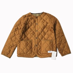 [ARMEN]Plain Polyester/Plain Polyester HEAT QUILT NO COLLAR JACKET(8420TAN/IRAQ)｜NAM1851PPイメージ