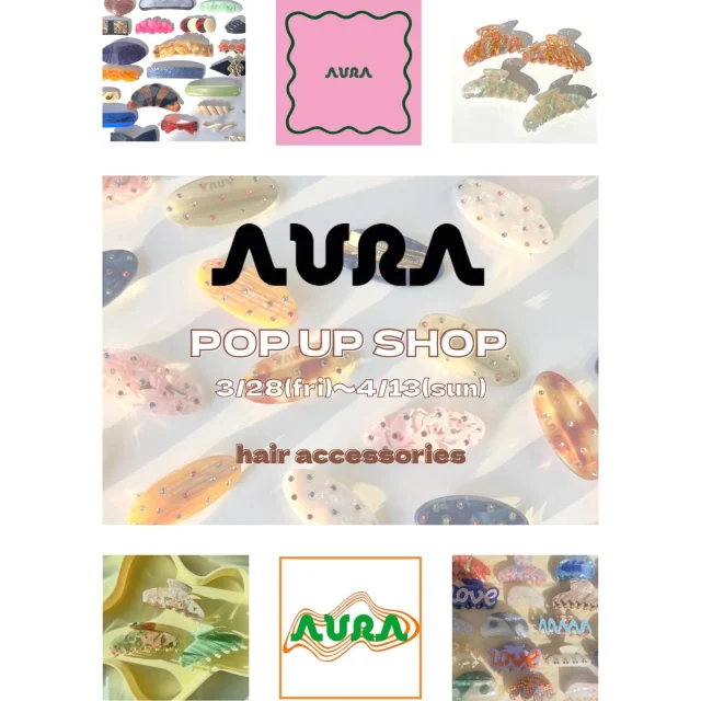 .
【EVENT 告知！！】

aura.shopjp 
ヘアクリップなど、ヘアアクセサリーの展開をしている
"アウラ"さんとのPOPUPを開催します👏💚🧡

3/28(fri)〜4/13(sun) 10:30〜18:30

とっても楽しみにしておりました
アウラさんとのPOPUP🍒
今からどんな商品が届くかワクワクしております☺️🫶🏻

これから暑くなる夏🌻、髪をあげたりする機会が
多くなるのではないでしょうか？
そんな時は可愛いヘアクリップやヘアピンで
テンションも上げていきましょう🙌

是非お友達、ご家族お誘い合わせの上
実際に手に取ってご覧くださいませ♪

皆様のご来店をお待ちしております🧚🏻‍♀️

📦WEB STORE OPEN🚚
春物続々入荷中🌸
セールアイテムは再値下げ！！
blessofbless.lifeの
プロフィールのURLからチェック📱

営業時間 
10:30-18:30
水曜定休日

#愛媛#松山#大街道#ehime#matsuyama#セレクトショップ#松山セレクトショップ#愛媛セレクトショップ#セレクトショップ松山#fudge#fudge部#lalabegin#cluel#今日のコーデ #大人コーデ#今日の服#blessofbless#ブレスオブブレス#outfit#ファッションコーデ#松山子供服#こどもふく#ootd#bless25ss#ヘアクリップ#ヘアピン#popup#popupshops#ポップアップ#ポップアップショップ