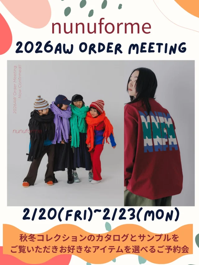 .
【2026AW ご予約会】

_nunuforme_ 
__nunuforme__ 

2026.2/20(fri)〜2/23(mon)
上記期間中、
ヌヌフォルムの秋冬ご予約会を開催いたします🎪
カタログとサンプルをご覧いただき
カラーやサイズを選びご予約ができます📝

※ご注文いただいた商品のキャンセルはできませんので
予めご了承ください🙇🏻

この機会に是非Bless of Blessへお越しくださいませ♪
皆様のご来店をお待ちしております🙌

📦WEB STORE OPEN🚚
blessofbless.lifeの
プロフィールのURLからチェック📱
🌷初回ご購入限定🌷
¥1000割引クーポン配布【blesslife】

営業時間 
10:30-18:30
水曜定休日

#松山セレクトショップ
#blessofbless
#bless26ss